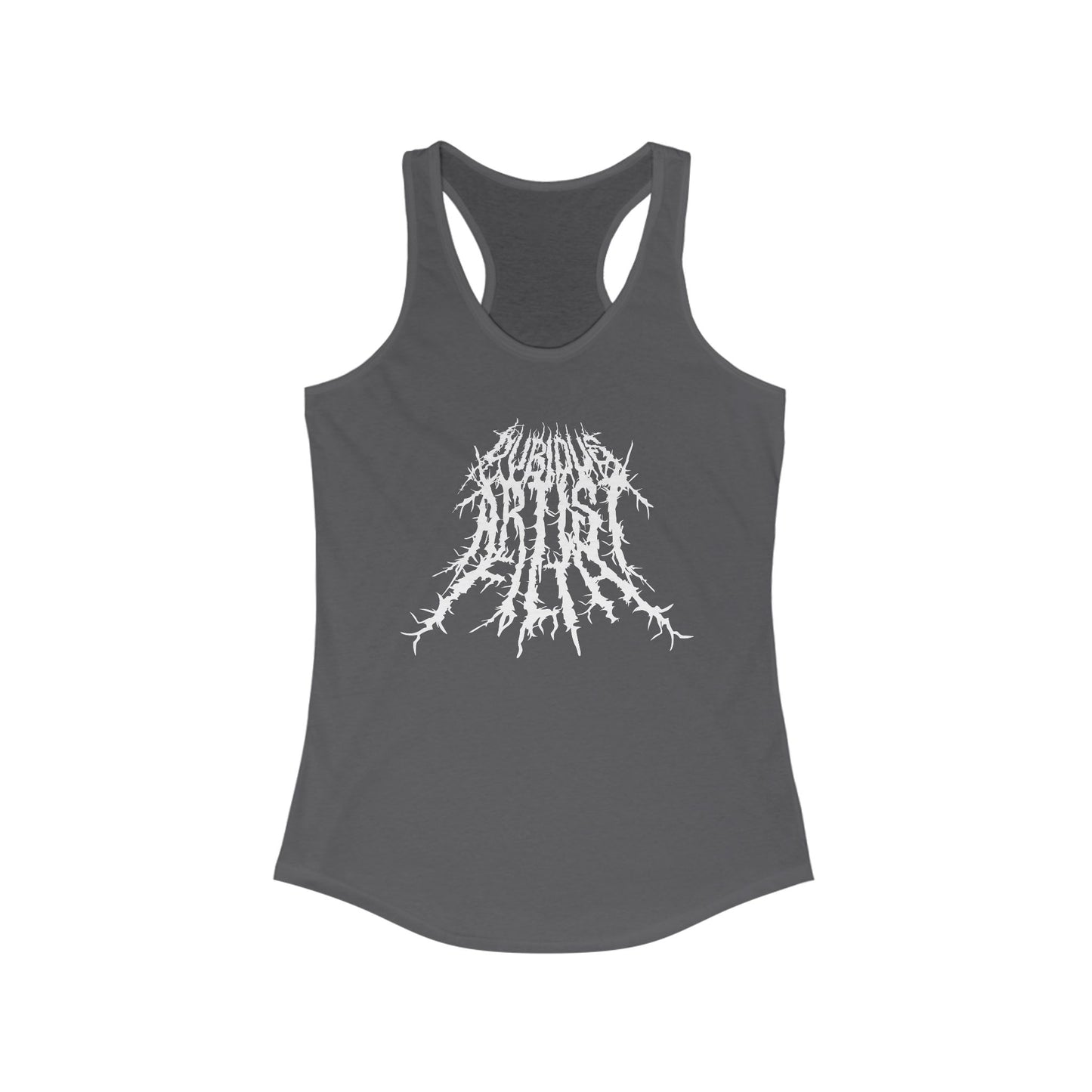 Slim Fit Dubious Logo Racerback Tank
