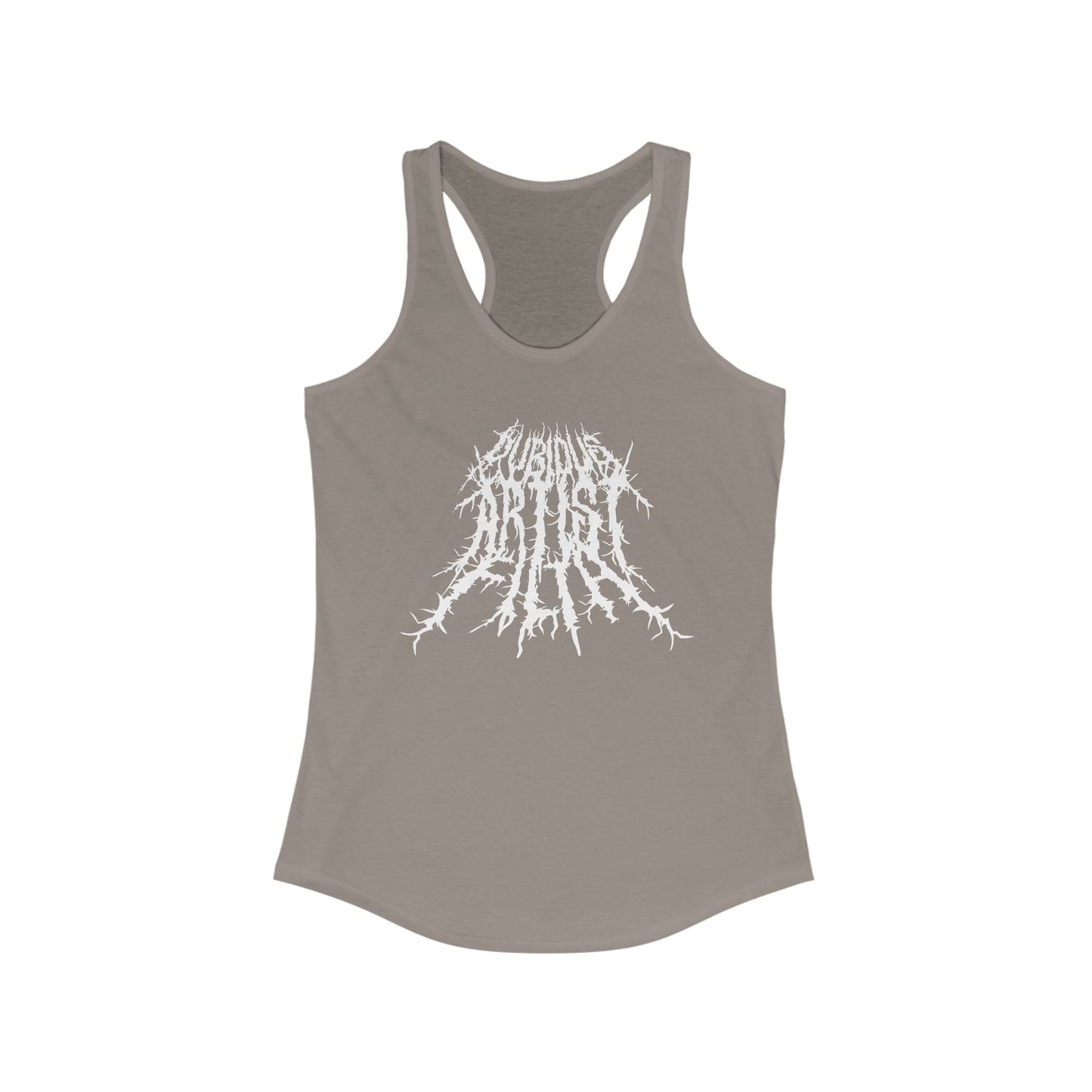 Slim Fit Dubious Logo Racerback Tank