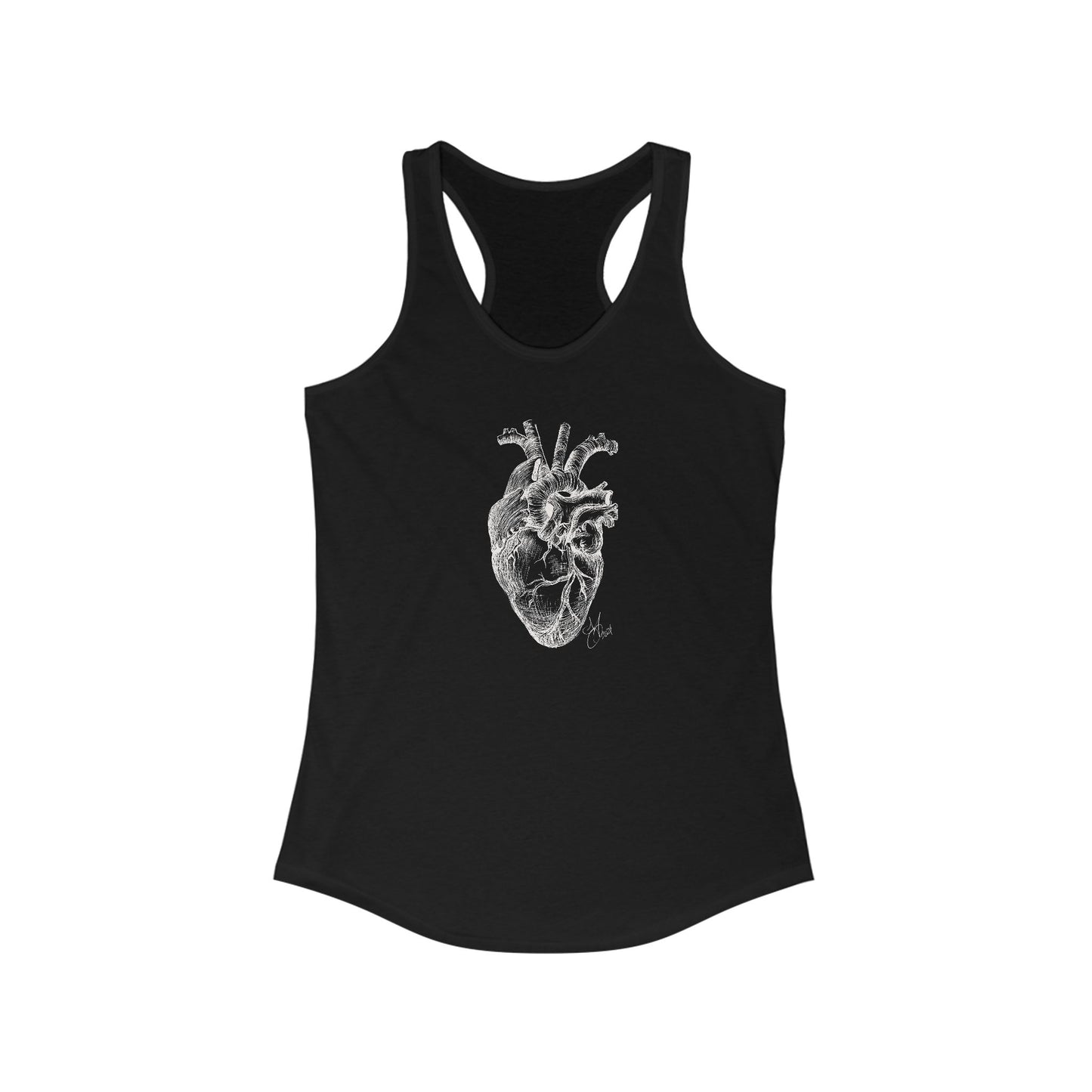 Slim Fit Racerback Anatomical Heart Tank