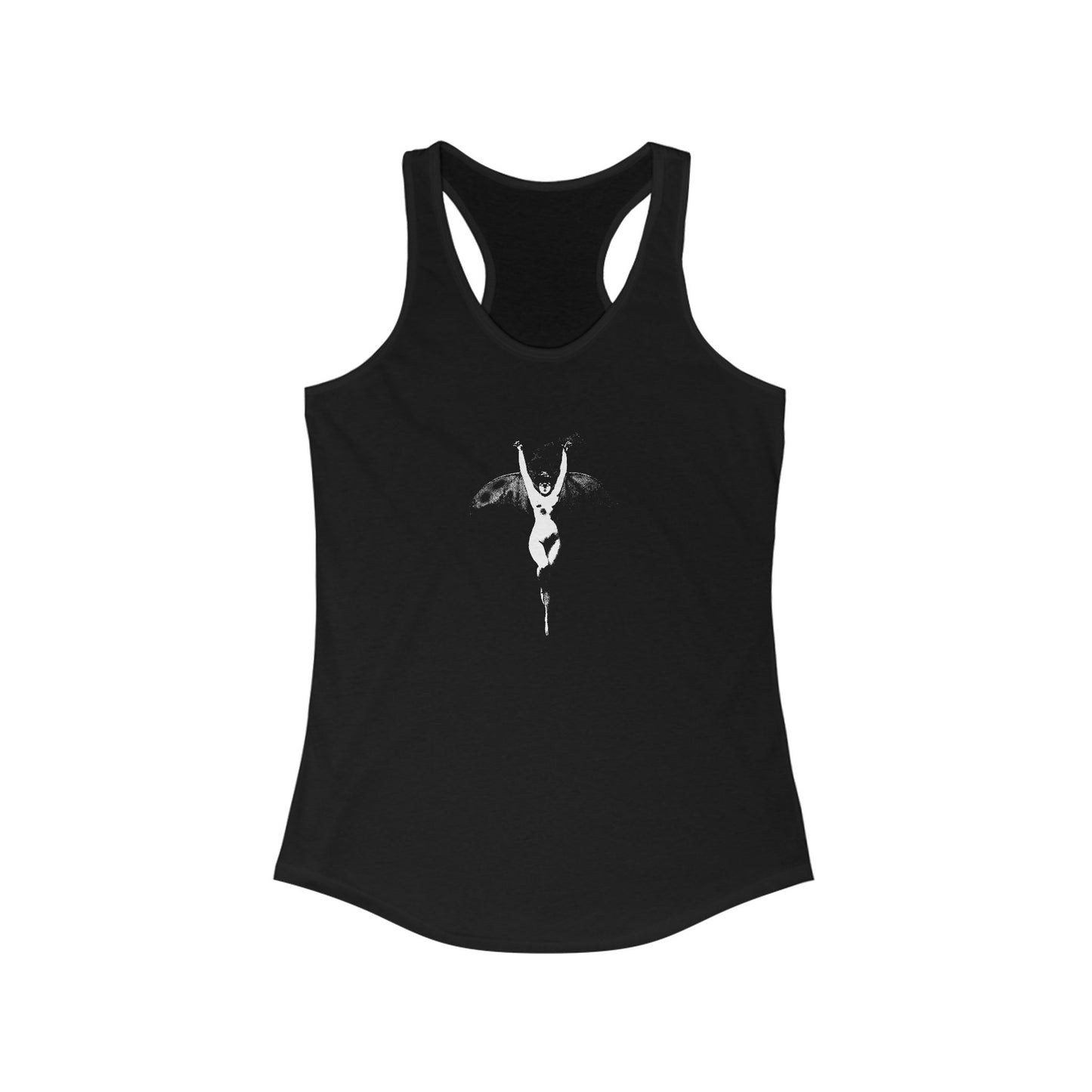 Slim Fit Racerback Bat Lady Tank
