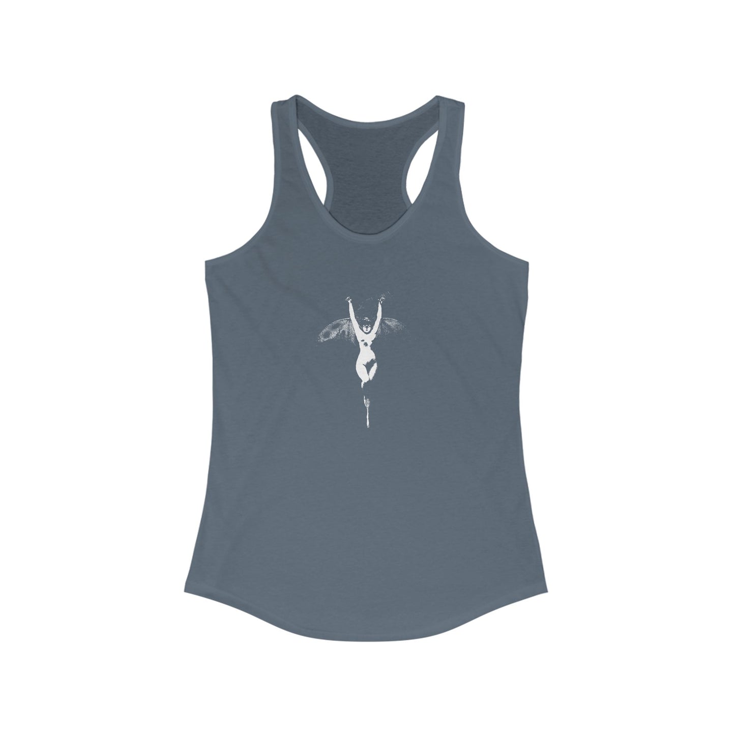 Slim Fit Racerback Bat Lady Tank