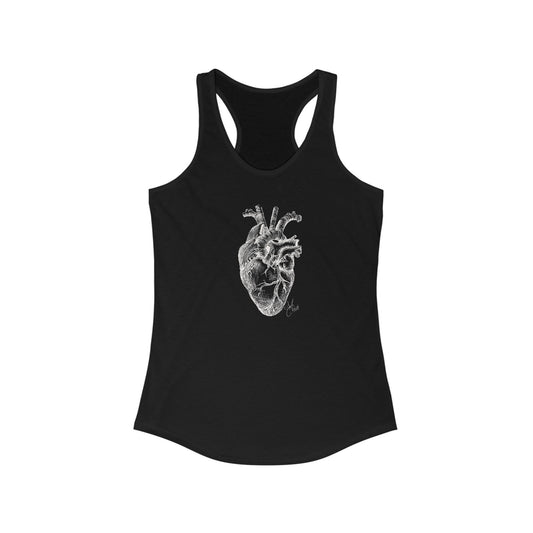 Slim Fit Racerback Anatomical Heart Tank