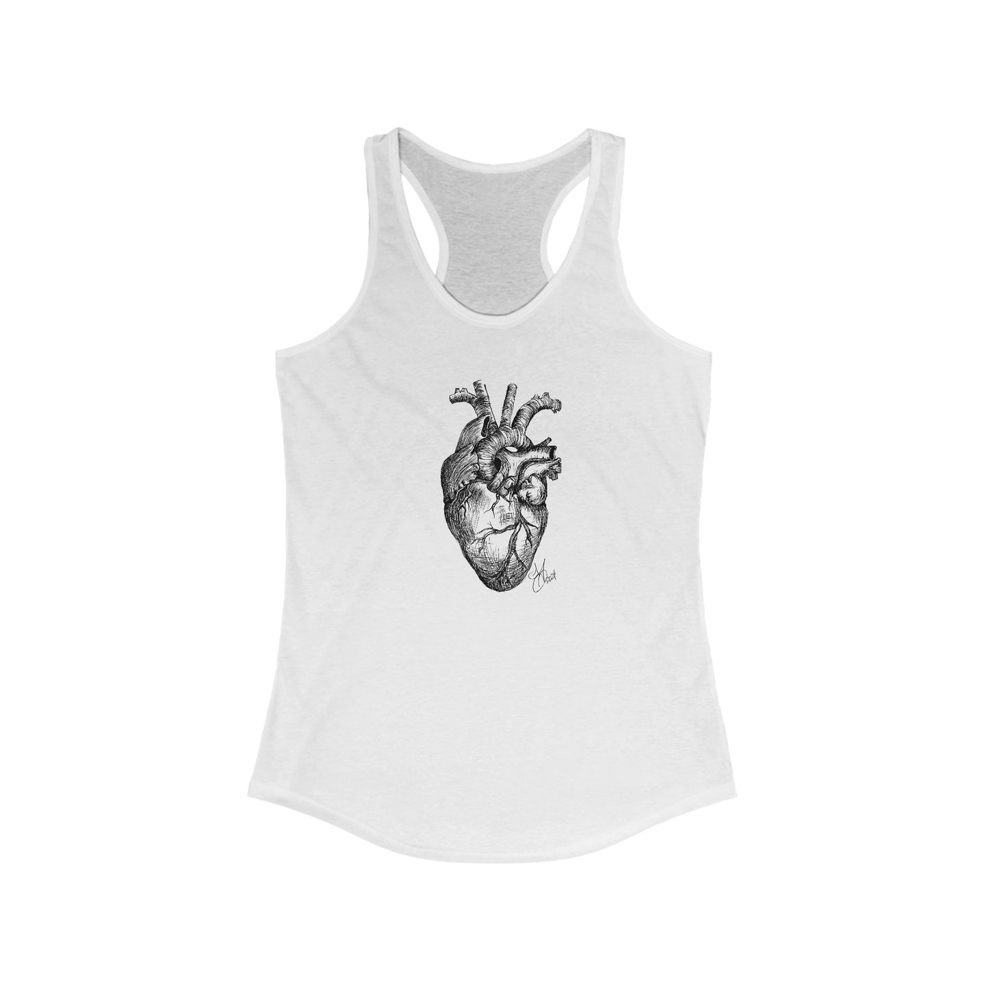 Slim Fit Racerback Anatomical Heart Tank