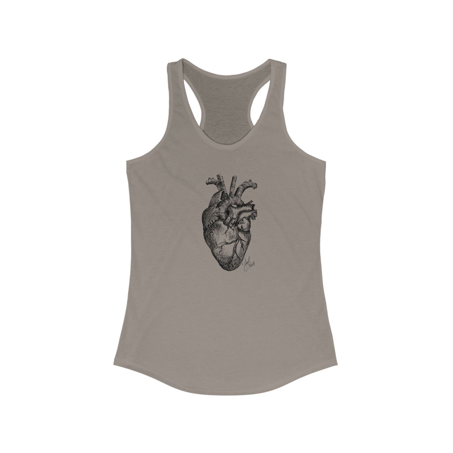 Slim Fit Racerback Anatomical Heart Tank