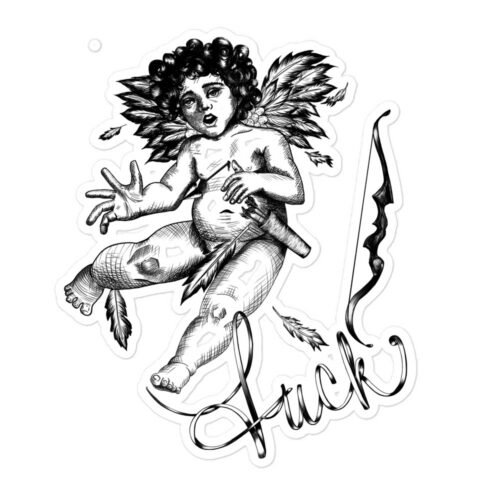 Cupid's Last Flight Sticker